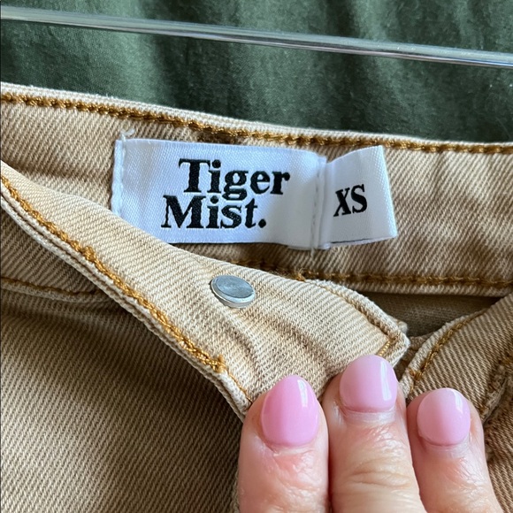 Tiger Mist Light Tan Mini Skirt - Picture 4 of 4